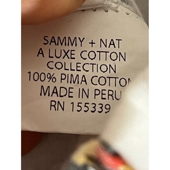 Sammy Nat Pajama Set Kid S White Crew Red Santa Christmas Festive Holiday Pima - Picture 8 of 11